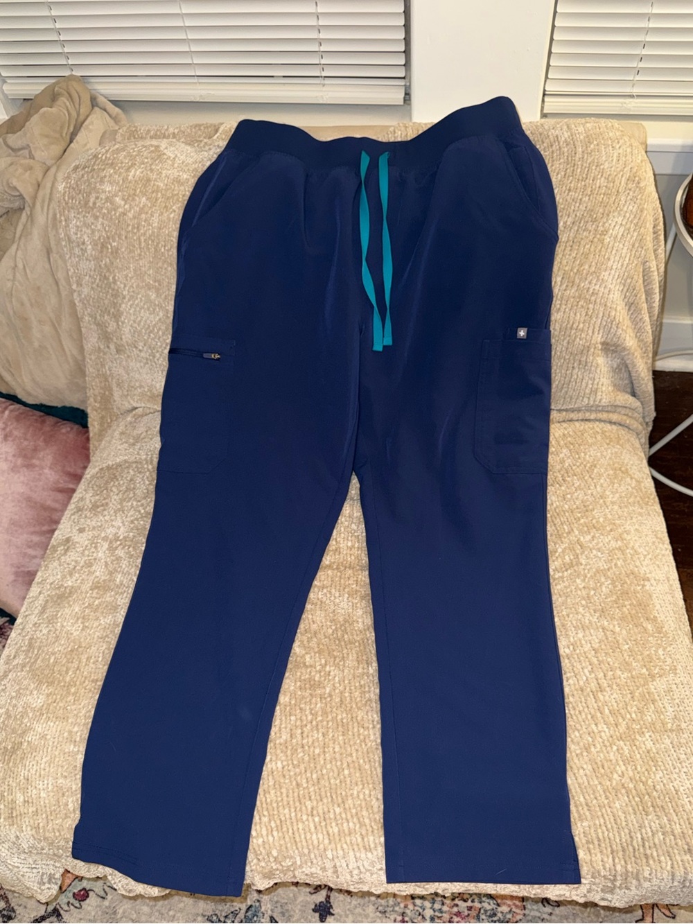 Navy Figs Straight Leg Scrub Pants